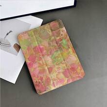 1pc Vintage Floral Pattern Protective Case - Art-Themed Tablet Accessory Designed For Elegant Style Enthusiasts And Art Lovers, Flip Cover With Pen Slot, Compatible With IPad And Tablets - Multicolor - View 2