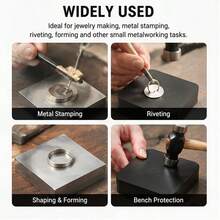KLONKEE Blok Karet Padat untuk Pengelasan, Alat Cetak, Pembuatan Perhiasan, Alat Cetak Peredam Guncangan, Cocok untuk Memukul, Membentuk, Mengukir, dan Meratakan Logam - blok karet padat - View 9