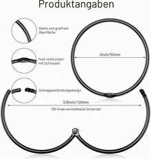 Set Of 24 Shower Curtain Rings, Shower Curtain Hooks, And Bathroom Shower Curtain Rings-Suitable For Shower Curtains, Shower Rods, And Curtain Hooks-Black - Black - View 6