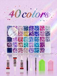 ZUI DREAM 18000-45000pcs 3mm Kits For Fashion & Crafts | Full Bedazzling Kit With Rhinestones, Diamond Art Pens & B7000 Glue | DIY Gems For Clothes - Multicolor - View 4