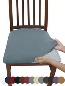 1PC High Elasticity Milk Silk Stool Cover, Simple Solid Color Anti-Dirt Washable Protective Cover, Suitable For Restaurant, Hotel, Home Dust-Proof Stool Cover, Back To School, School Supplies, Dorm Decor, College Decor, - Milk Silk Stool Cover - View 16