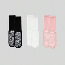 1/2/3 Pairs Women's Non-Slip Pilates Socks, Yoga Socks, Mid-Calf Non-Slip Ballet Socks, Pilates Gift - Multicolor - View 11