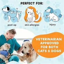 Inflatable Pet Recovery Elizabeth Collar, Soft And Comfortable, Post-Surgery Use, Adjustable Anti-Licking And Biting Wound Protection, Sleep-Friendly Without Obstructing Vision, Suitable For Dogs And Cats - Blue - View 6