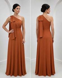 Women Dresses - Burnt Orange - View 2