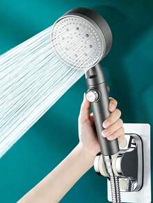 High Pressure 5-Mode Handheld Shower Head With Stainless Steel Hose And Adjustable Bracket, Home Bathroom Decor, Autumn Bathroom Accessories - Multiple Styles - View 3