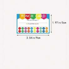 50 Rainbow Reward Punch Cards, 20 Punch Slots, Customizable Owner And Reward Rules, Vibrant And Eye-Catching, Suitable For Classroom Student Behavior Incentive, Point Tracking, Helping Develop Good Habits - Multicolor - View 4