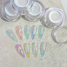 Gift Box Nail Powder Set, Luxury Optical High-Gloss Quality Nail Powder, Perfect Gift Choice, Unique Floating Design Gift Box, Y2K Mirror Chameleon Powder, Suitable For Nail Art Design, From Beginners To Nail Technicians - Multicolor - View 4