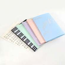 A4 Size 6-Page Continuous Music Score Folder, Colorful Performance Material Folder, Expandable Piano Sheet Music Folder, PP Waterproof Material, Suitable For Art Display, Music Score Folder, Daily Practice, Instrument Exam, Music Classroom, Music Gift - Multi-color - Tri-fold - View 9