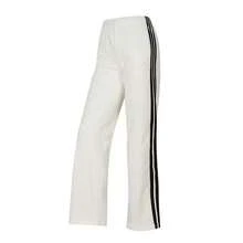 Adidas Celana rajut kasual sporty wanita model lurus dengan tiga garis, nyaman dan serbaguna. - Putih/Hitam - View 6
