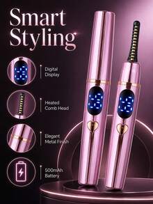 New Electric Eyelash Curler With Heating Clip And Battery Display, Long-Lasting Styling, Rechargeable, Portable Electric Heated Eyelash Curler, Electric Eyelash Curler - Multicolor - View 4