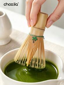 choxila 1pc 100-Prong Bamboo Matcha Whisk, Handmade Natural Bamboo Tea Brush With Assorted Hanging Decorations, Traditional Japanese Tea Ceremony Accessory, Suitable For Daily Brewing And Tea Enthusiasts - Whisk - View 3