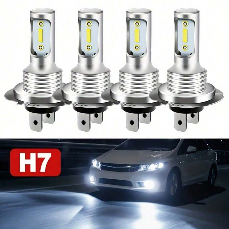 2Pcs LED Bulb Super Bright 6000k White CSP-Chips Replacement For Fog Lights Daytime Running Lights Instrument Lamp Car Door Lights Projector Lights Truck Door Lights Warning Light 2pcs, Highperformance Bulb, Longlasting Bulb, Automotive Led, Offroad - 6000K - View 1