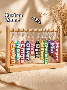 Personalized Letter Keychain, Customized Keychain, Customized Name Keychain, Ideal Personalized Gift For Family, Friends, Backpack Tag, Car Keychain, Men's Keychain, Back To School Season - Multicolor - View 6