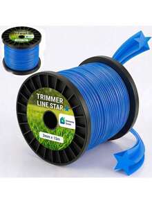 خيط قص العشب Star Trimmer Line 2 مم * 15 م لآلات قص العشب وآلات القص، خيط قطع نايلون خماسي النقاط بتصميم مرن مقاوم للتآكل، بكرة استبدال عالية الأداء لصيانة العشب والحديقة - A - مشاهدة 7