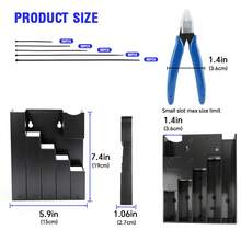 Wall-Mounted Tool Hanger, Wall-Mounted Cable Tie Organizer, Multi-Size Cable Tie Storage Rack, Garage And Workshop Wall Tool Holder, Workshop Clutter Organizer, 5-Slot Cable Tie Dispenser For Home/Store Use - Cable Tie Storage - View 4