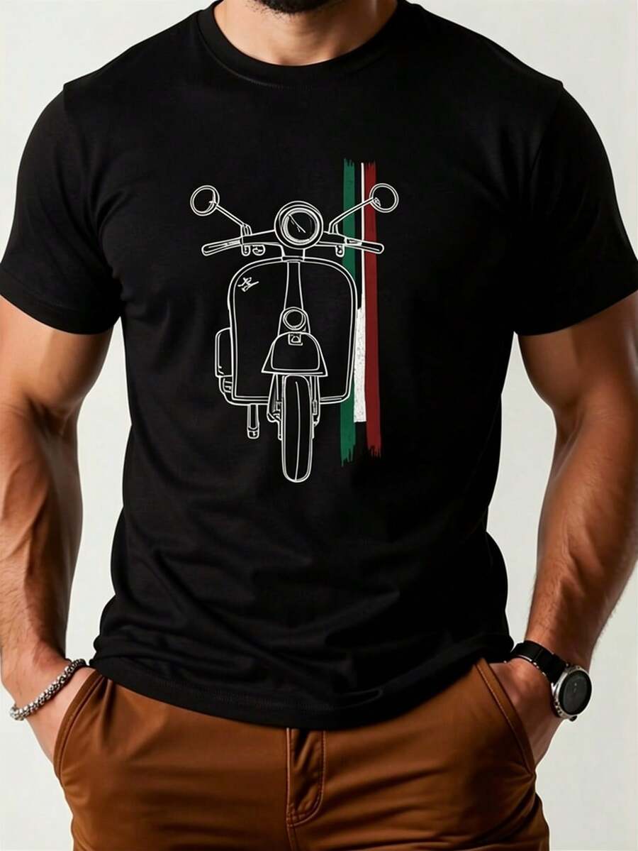 Men T-Shirts - 黑色 - 查看 1