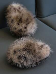 Children's Slippers Autumn Winter Toddler Middle Child Big Child Indoor Home Fuzzy Slippers Fashion Minimalist - Multicolor - View 3