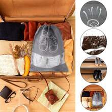 Portable Drawstring Shoe Dust Bag, Heavy Duty Non-Woven Shoe Storage Bag With Transparent Window, Moisture-Proof And Anti-Yellowing Shoe Storage Bag, Suitable For Travel Luggage, Closet, Gym, Multiple Sizes Fit Sneakers, Sandals, Boots - Multicolor - View 4