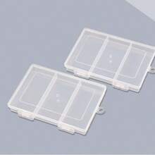 1pc Transparent Plastic PP 3-Compartment Rectangular Box With Lid, Fishing Tackle Parts, Jewelry, Tools, Fishing Accessories Packaging Storage Box, 3-Compartment Sewing Tools Storage Box, Transparent Plastic Electronic Components Accessories, Fishing Tackle Jewelry PP Box, Rectangular Box - Clear - View 4