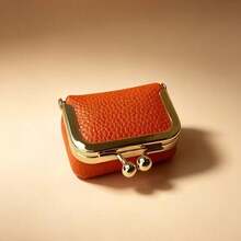 1pc[Travel Essential]Mini Leather Portable Jewelry Bag Travel Ring Earring Watch Jewelry Storage Box Wallet - Multicolor - View 10