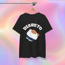 Camiseta Diabeto |   Camiseta Divertida con Humor sobre la Diabetes |   Meme de dibujos animados - Negro - Ver 6