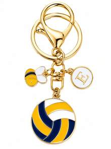 Personalized Volleyball Keychain Gift, Suitable For Girls, Bags, Car Decor, Back To School Gift Choice, Women's Keychain, Sports Style Volleyball Bee Keychain, Car Keychain, Key Chain, Holiday Gift, Daily And Holiday Accessory - Volleyball Bee - View 4