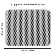 1pc Cat Litter Mat | Honeycomb Design | EVA Material | Non-Slip, Leak-Proof And Easy To Clean | Multiple Colors Available | Ideal Choice For Pet Care, Cat Litter Box Accessory | Honeycomb Pattern Mat | Durable Pet Mat - Grey - View 15