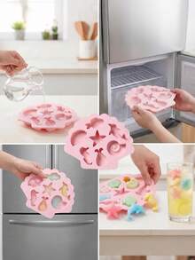 Multifunctional 7-Cavity Ocean Theme Mold, 3D Dolphin Seahorse Starfish Shell Conch Fish, Shell Outline Base, One-Piece Silicone Mold, Silicone, High Temperature Resistant, Oven And Freezer , Non-Stick Easy Release, Soft And Flexible, Reusable - Multicolor - View 8