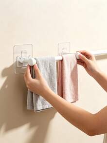 1pc Adjustable Tension Curtain Rod For Bathroom And Shower - Extendable Rod Suitable For Diy Home Decoration And Clothes Drying - Multicolor - View 5
