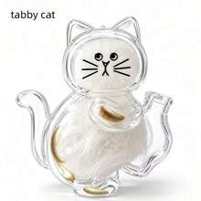 Cute Cat Shaped Fridge Magnet Cat Fur & Whisker Collector, Holeless Pet Hair & Whisker Memorial Keepsake Container, Unique Decorative Gift For Cat Lovers, Essential For Cat Moms, Unique Gift, Pet Memorial - Transparent - View 16