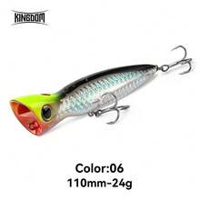 KINGDOM Topwater Popper Fishing Lure 95/110/130mm Floating Spraying Bubble Hard Bait Long Cast Noise Rattle For Seabass Snakehead Big Predator Saltwater Freshwater Fishing Tackle - Multicolor - View 19