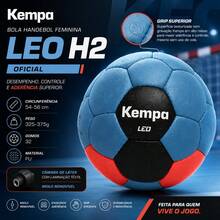 BOLA DE HANDBOL KEMPA LEO H2 PU - Azul H2 - Visão 9