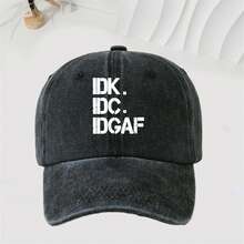 1 pieza Gorra de béisbol bordada IDK Fashion, Protección solar & Transpirable, Estilo versátil, Unisex, Adecuada para viajes, deportes al aire libre, regalo de vacaciones - NO SÉ - Ver 6