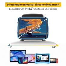 New Upgraded Car Headrest Tablet Holder, Equipped With Anti-Slip Strap And Silicone Mesh Fixing Seat, Adjustable Angle, Suitable For All 7 To 12.9 Inch Tablets, Compatible With Most Car Headrests - View 5