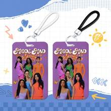 1 pieza (Color de cuerda aleatorio) Tarjetero con cubierta deslizante de empuje y tracción DIY personalizado para álbum de KATSEYE Girl Group, funda protectora de tarjeta para estudiantes de campus - Multicolor - Ver 4