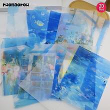 Ruonaorou 12pcs/Set Semi-Transparent Premium Santorini Island Travel Vellum Paper Junk Journal Vintage Paper Santorini Island Travel Manuscript Vellum Paper Planner Vellum Paper Decoration DIY Junk Journal Diary Material Paper Envelopes Greeting Cards Vellum Paper Decoration (2D Flat) A5 - Black - View 10