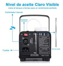 Máquina de niebla Bylifity Máquina de humo Luz LED controlable 500W y 2000CFM Desinfección de niebla con control remoto inalámbrico y con cable para bodas, Halloween, fiestas o desinfección - Tipo de Enchufe A USA (110-127V) - Ver 5