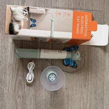 1pc Automatic Swinging Fishing Cat Teaser Toy, ABS+Pom Material More Durable, Handheld+Suction Cup Dual Use, USB Rechargeable Rotating Swinging Cat Toy, Anti-Tangle Self-Entertainment Boredom Reliever - View 8