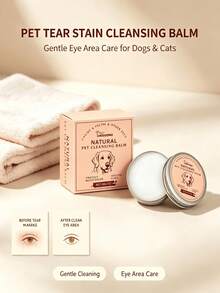 Pet Tear Stain Cleaning Cream, Gentle Cleaning For Pet Cats And Dogs Tear Stains, Eye Care Cleaning Cream - White - View 2