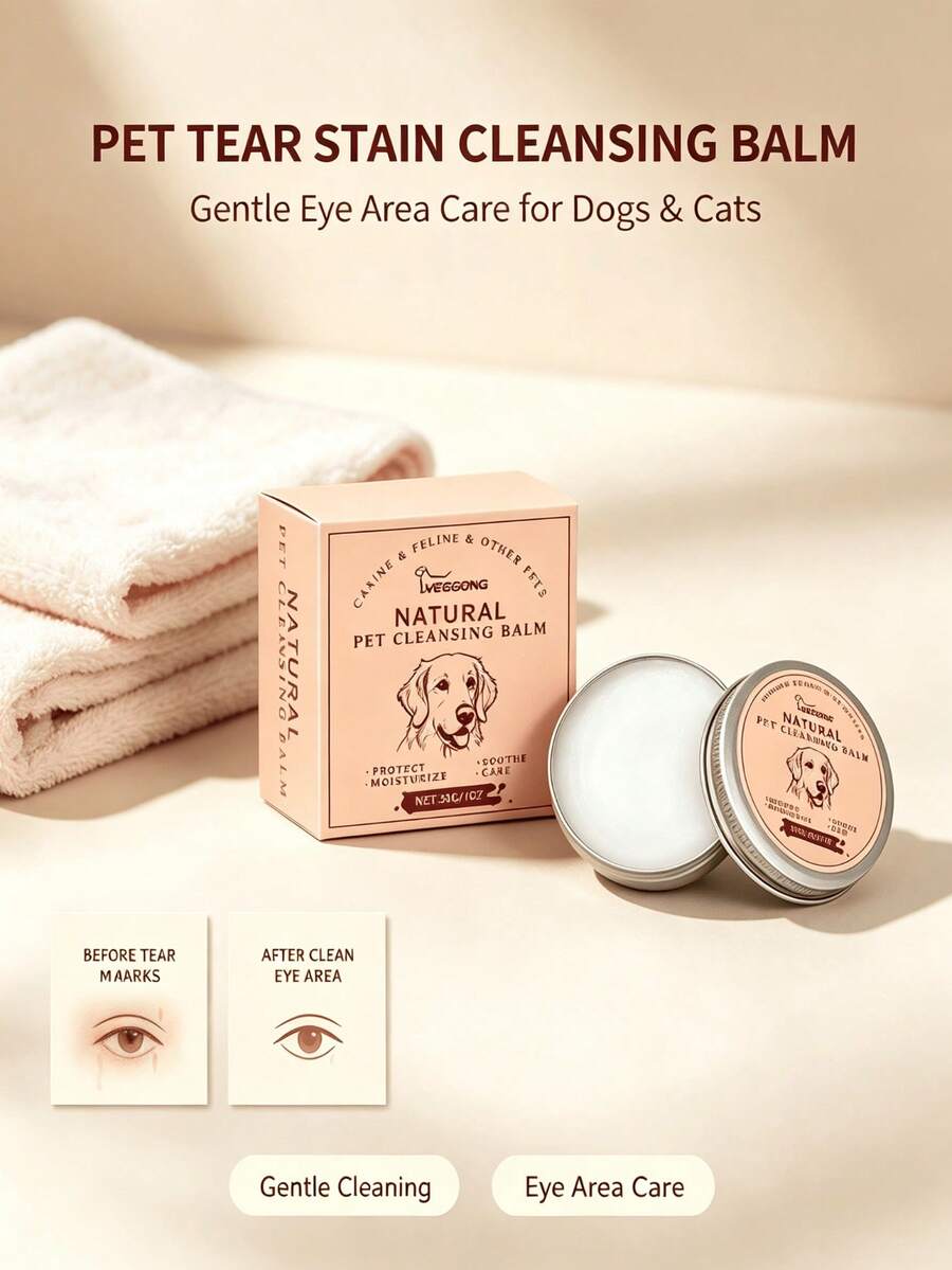 Pet Tear Stain Cleaning Cream, Gentle Cleaning For Pet Cats And Dogs Tear Stains, Eye Care Cleaning Cream