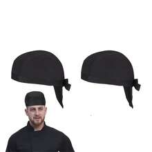 Adjustable Unisex Chef Hat - Breathable Polyester, Black With White Logo, Ideal For Cooking, Restaurants, Hotels, Schools, And Home Kitchens, Professional Chef Gear | Logo Hat | Comfortable Fit, Chef Hat - A - View 1