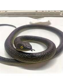 1pc Realistic Snake Toy Soft Rubber Fake Snake Prank Scary Snake Prop - Multicolor - View 2