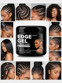 SUMVX 100g/3,53oz Gel de Estilização Poderoso que Fixa Eficazmente Cachos e Tranças no Lugar, Reduz o Frizz e as Pontas Duplas, Contém Óleo de Rícino Negro e Óleo de Coco para Suavizar os Fios Rebeldes. É Livre de Parabenos, Sulfatos, Óleo Mineral e Ingredientes à Base de Petróleo - 100g/3,53oz - Visão 5