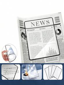 3倍頁面放大鏡書籤放大鏡，便攜式透明放大鏡，適用於閱讀、辦公、書寫、頁面放大、報紙閱讀輔助 - 多色 - 查看 1