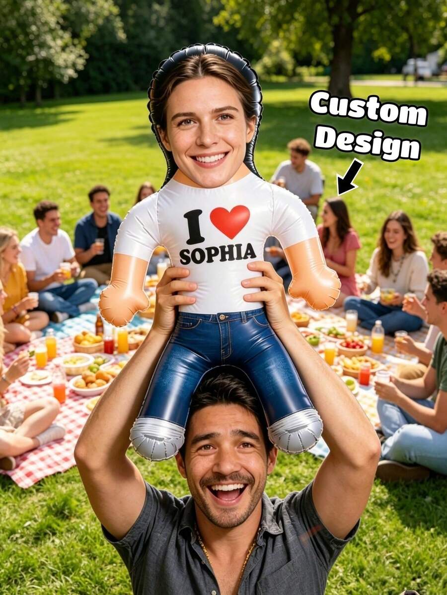 1pc Customized Inflatable Blow Mold, Personalized I Love You Inflatable Blow Mold, Gift For Her/Him, Party Decoration, Wedding