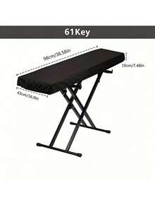 Piano Keyboard Cover, Compatible With 61/88 Keys Electronic Keyboard, Piano Keyboard Dust Cover, Dustproof And Scratch-Resistant, Elastic Foldable Design, Full Coverage Electronic Piano Keyboard Protector, Suitable For Recording Studio And Professional Piano Performance, Home Bedroom, Studio, Music Room And Other Indoor Locations, Easy To Clean (Keyboard Not Included), Ideal Piano Accessory For Beginners, Professional Pianists, Music Enthusiasts And Students - Multicolor - View 10