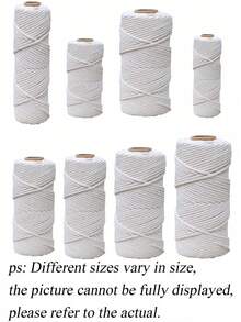 1/2/3/4mm*100m Braided Rope, Premium Braided Rope, Thick Natural Yarn, Multi-Strand Synthetic Braided Rope, 4-Strand Braided Rope, For Wall Hanging Decoration, Plant Hanging Basket, Handicrafts, Bags, DIY, Home Decor, Gift Wrapping - Multicolor - View 10