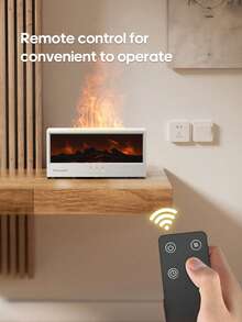 kinscoter 1pc USB Interface 150ml Creative Fireplace Aroma Diffuser, Ultrasonic Flame Humidifier, Bonfire Essential Oil Diffuser With LED Light And Remote Control, Suitable For Home, Office, Birthday, Christmas Gift Decoration - Multicolor - View 6