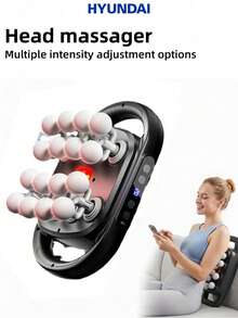 HYUNDAI 16-Gear Massage Gun, Professional Fascia Massage Device, Back & Neck Muscle Massager, 30 Speed Modes And Digital Display, Effectively Relieves Muscle Soreness - Black - View 1