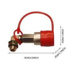 90 Degree Air Tank Take Off Valve With Dust Cap Lockable 90-Degree Brass Elbow Portable Inflation Intake Valve For Semi-Trailers - Red - View 6